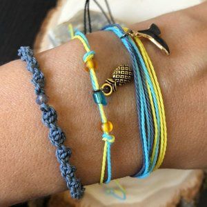 Multilayers braided summer handmade bracelet set 3